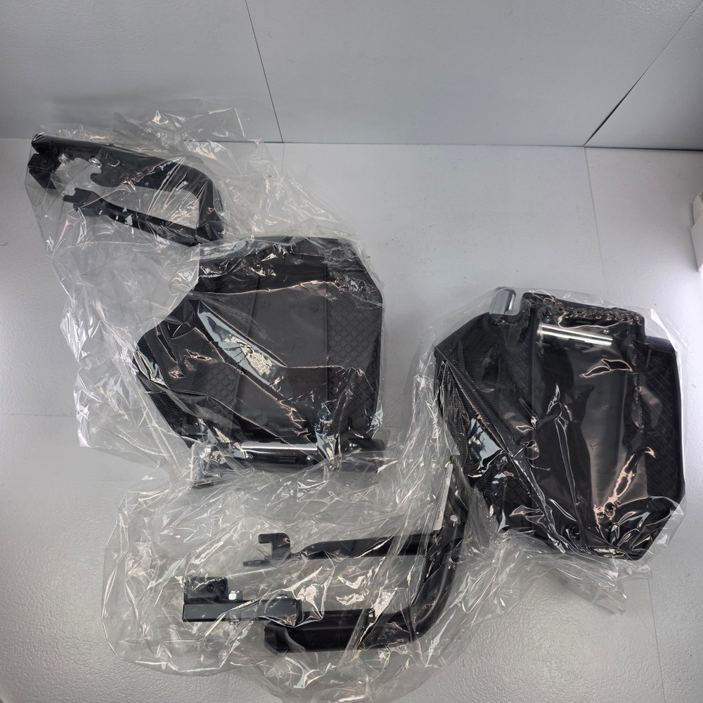 Invacare T93HAP Painted Hemi Footrest Pair with Aluminum Footplate and Heel Loop